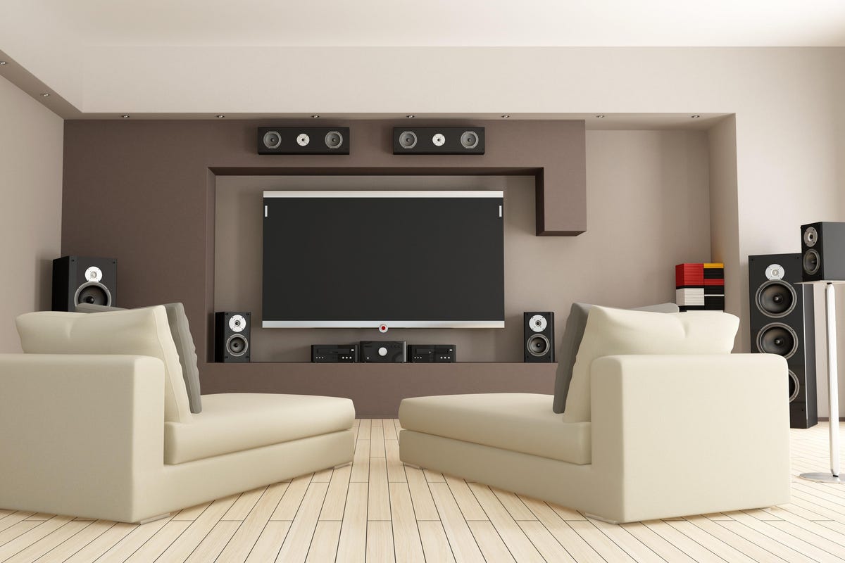 Home audio system after installation for home theater.
