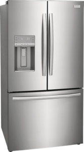 Stainless Steel 27.8 Cu. Ft. Frigidaire French Door Refrigerator with ice machine.